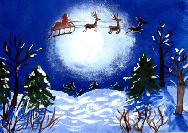 Новогоднее чудо рисунок для детей