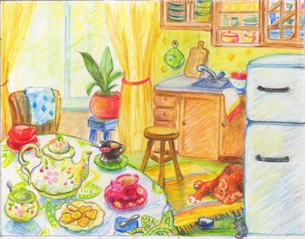 Рисование детский кухня