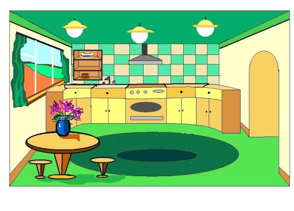 Детские рисунки кухни