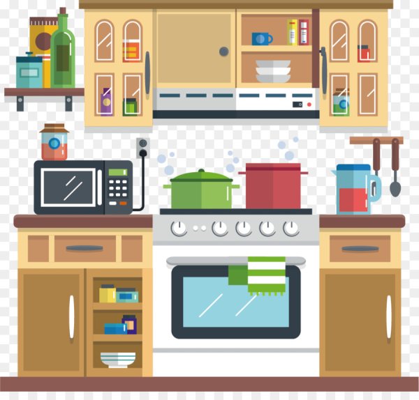 Кухонная мебель вектор