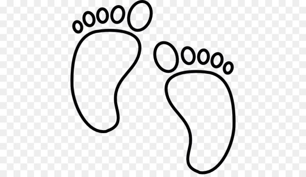 Следы детей трафарет