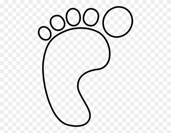 Отпечаток стопы контур