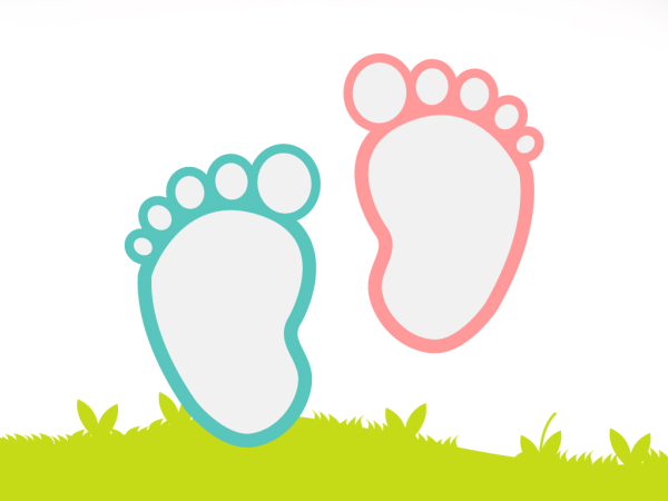 Отпечатки ног для малышей