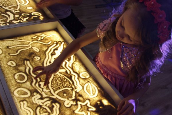 Рисование пушком для детей