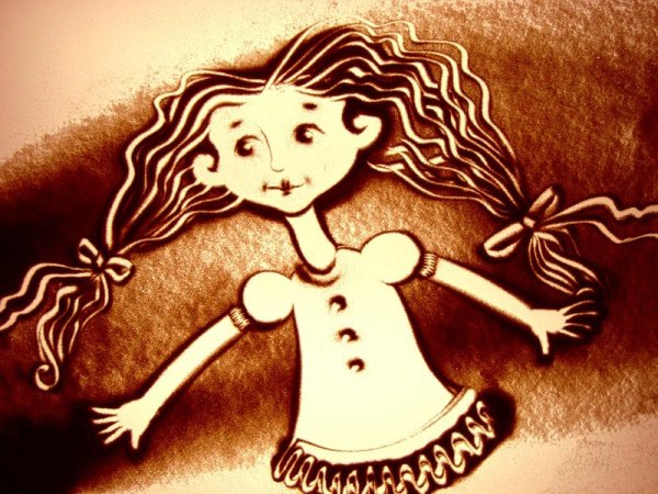 Рисование песком для детей