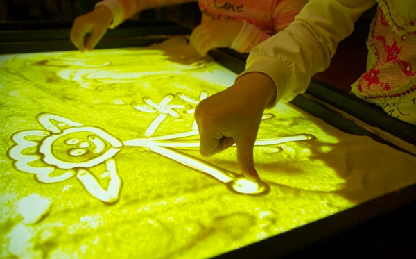 Рисование песком для детей