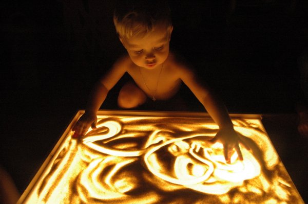 Рисование песком для детей