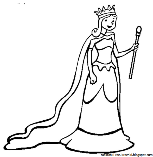 Королева раскраска для малышей