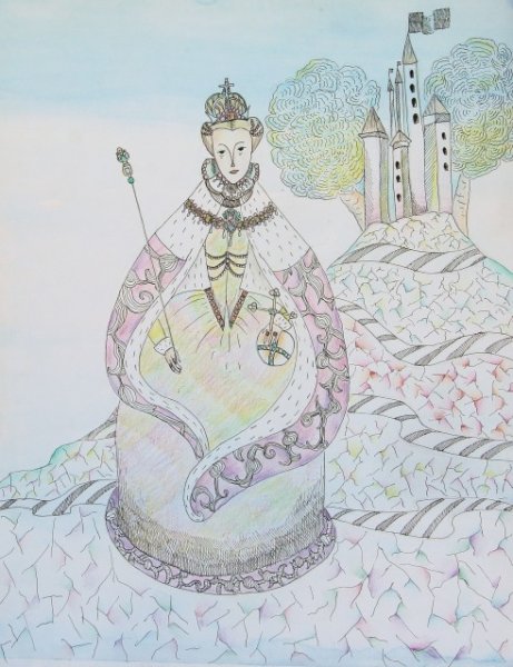 Королева детский рисунок