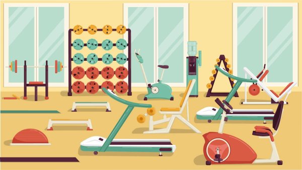 Нарисовать спортзал