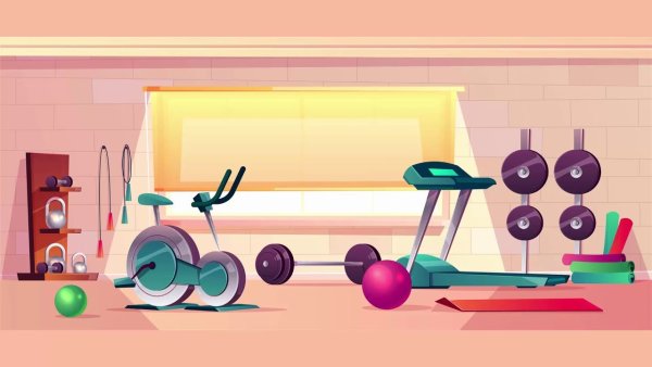 Спортзал мультяшный