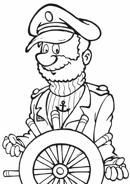 Раскраска моряк