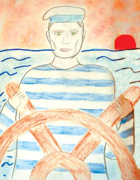 Моряк детский рисунок