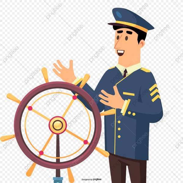 Капитан на белом фоне