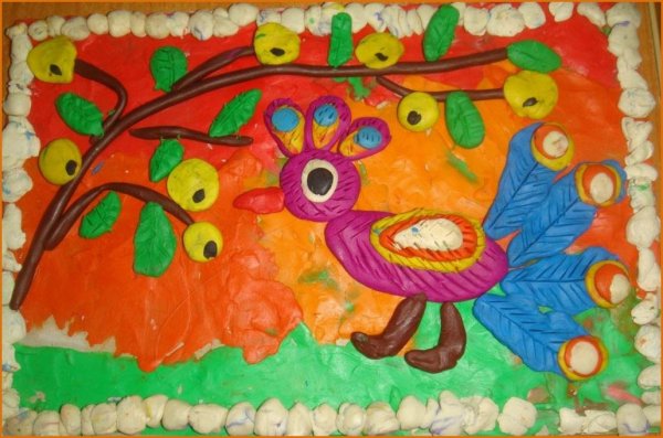 Аппликация пластилином