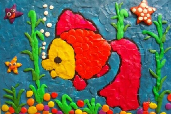 Панно из пластилина для детей