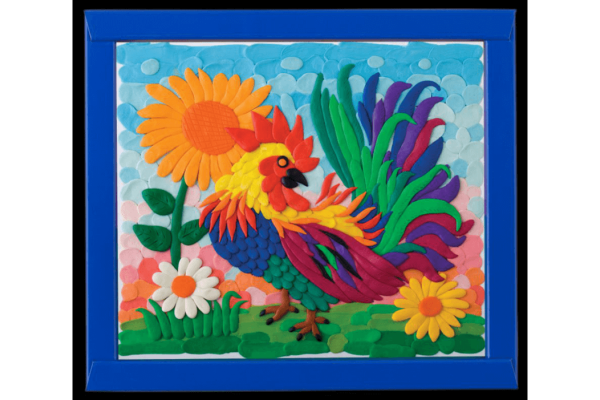 Рисование пластилином на картоне