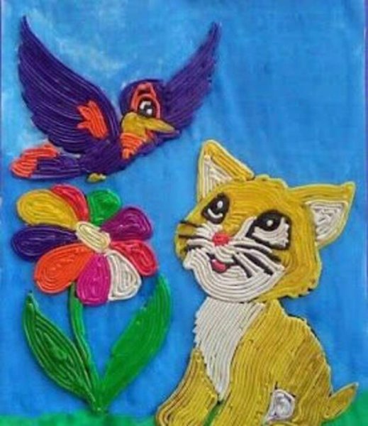 Пластилиновая живопись для детей