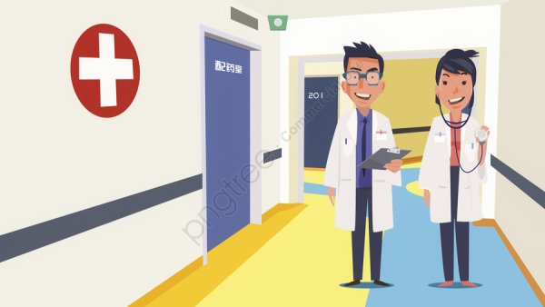 Врач в больнице рисунок