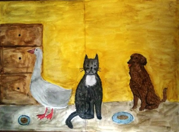 Рисунок к каштанке Чехова