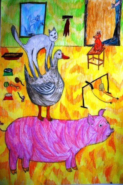 Рисунок на тему каштанка