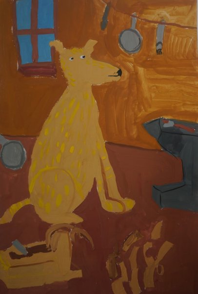 Рисунок к сказке каштанка