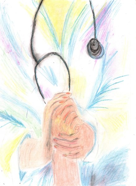 Детский рисунок на тему благодарность врачам.