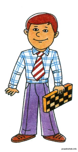 Мультяшный человек в костюме