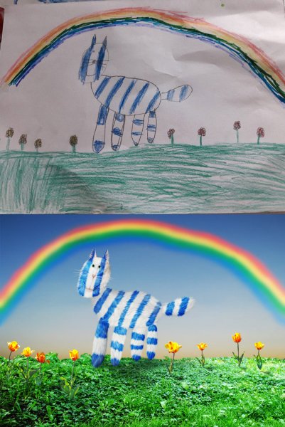 Оживленные рисунки детей