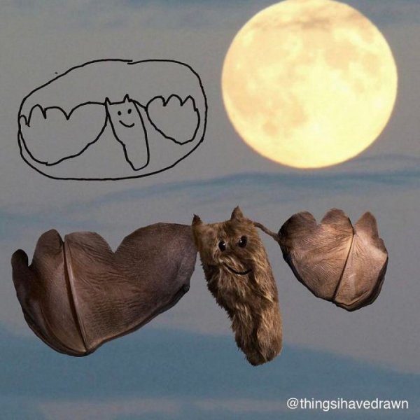 Детские рисунки в реальной жизни