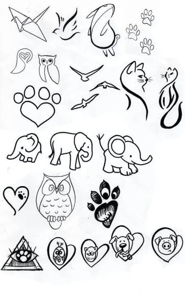 Маленькие тату лёгкие