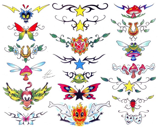 Цветные тату для детей