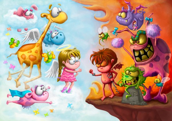 Иллюстрация добра и зла