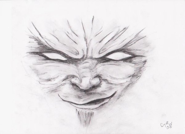 Злобное лицо рисунок