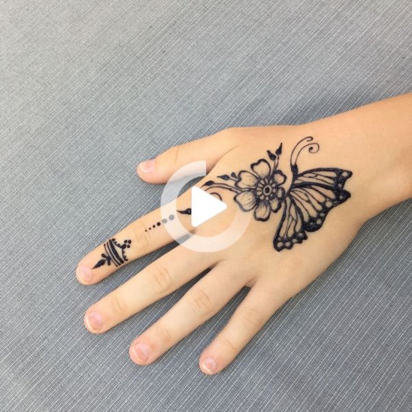 Узоры хной на руке маленькие