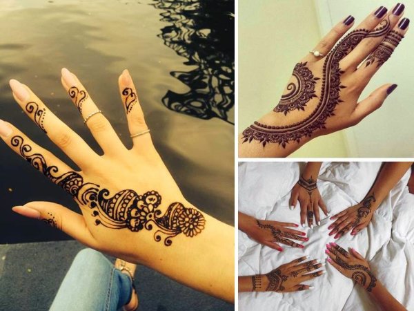 Рисунок хной на руке для начинающих