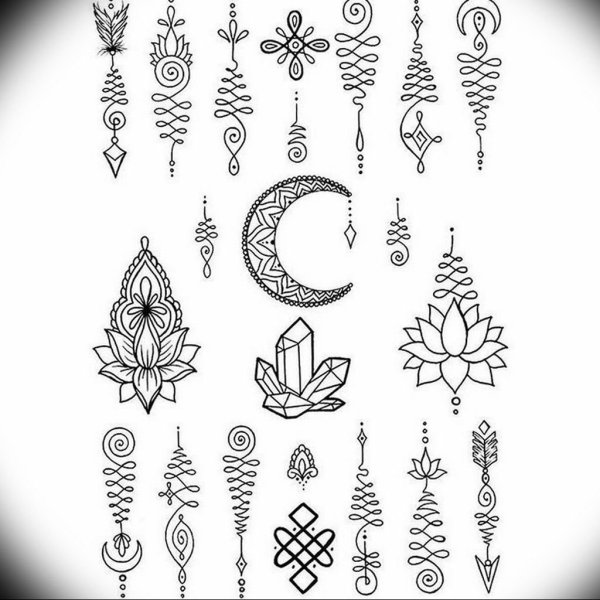 Буддийское Уналоме тату