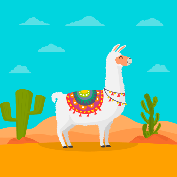 Лама раскраска для детей