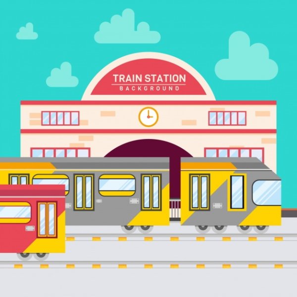 Рисование железная дорога