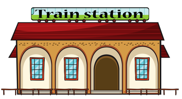 Вокзал раскраска для детей