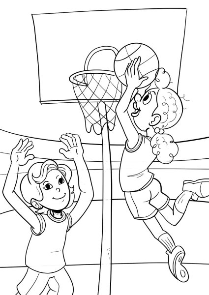 Детские раскраски баскетбол