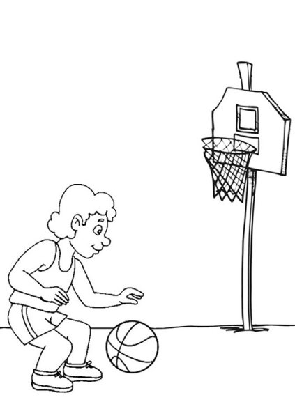 Баскетбол раскраска для детей
