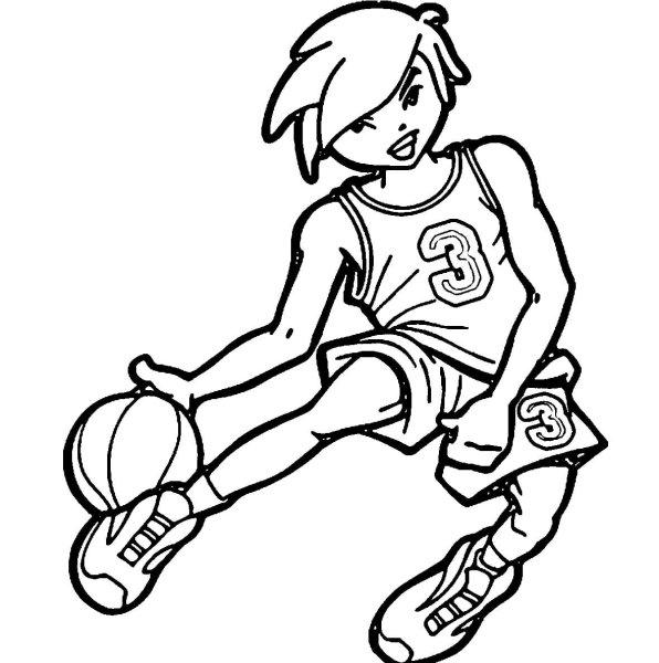 Баскетбол раскраска для детей