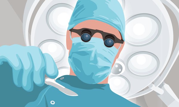 Иллюстрация врач хирург