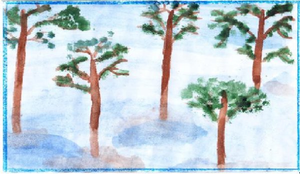 Простой пейзаж для детей