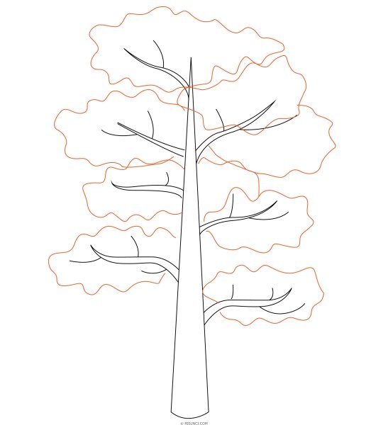 Рисование сосны