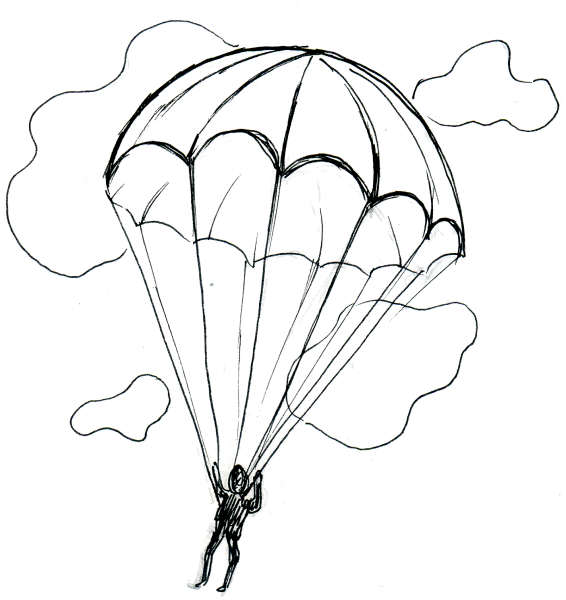 Парашют раскраска