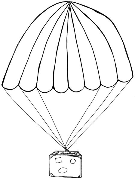Парашют раскраска