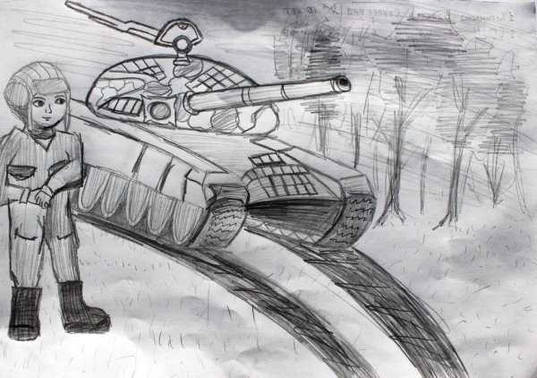 Нарисовать танкиста