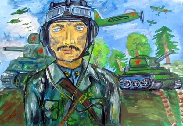 Танкист рисунок